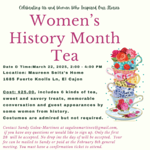 Women's History Month Tea flyer