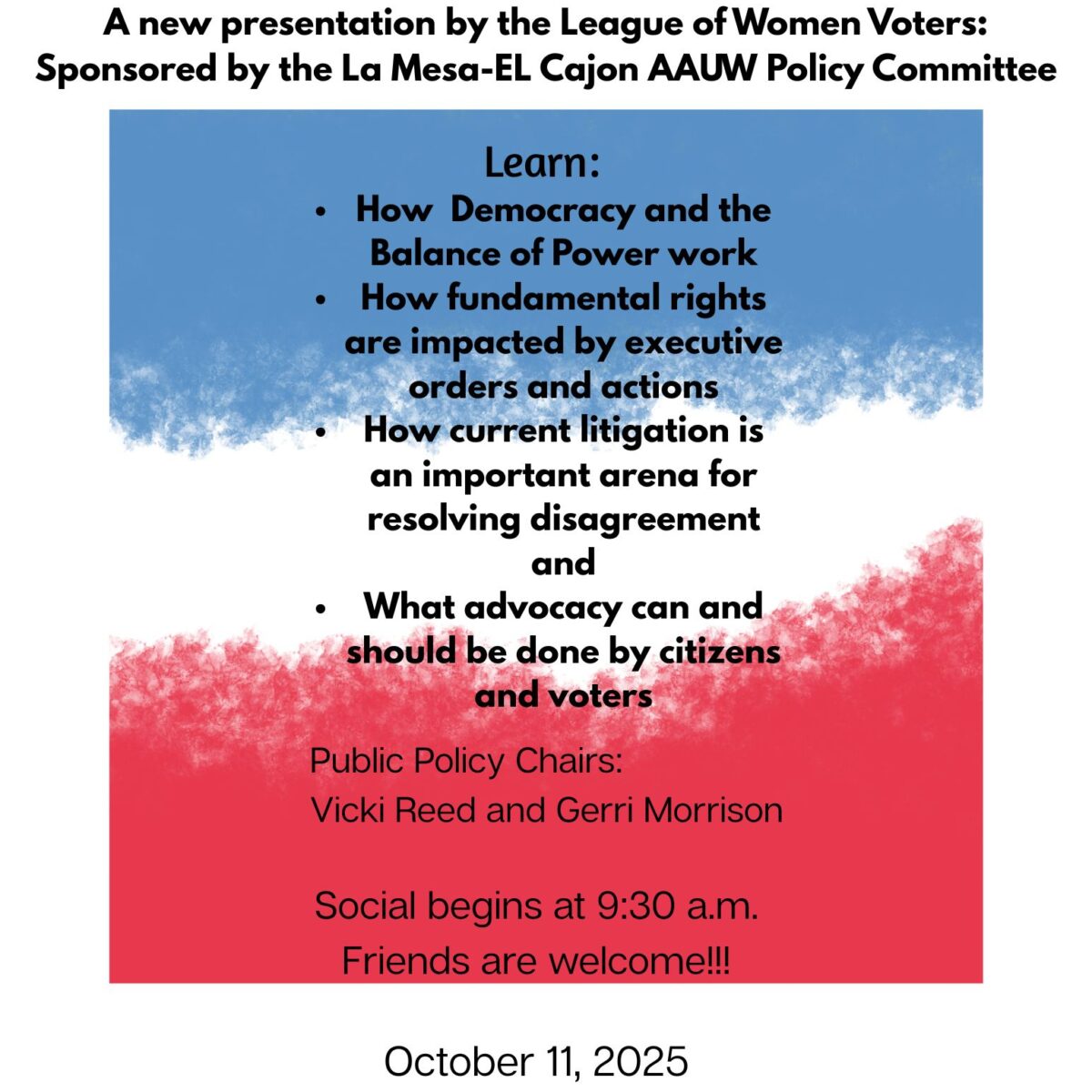 flyer for October 11 general meeting