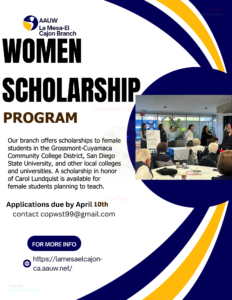 Scholarships for women flyer